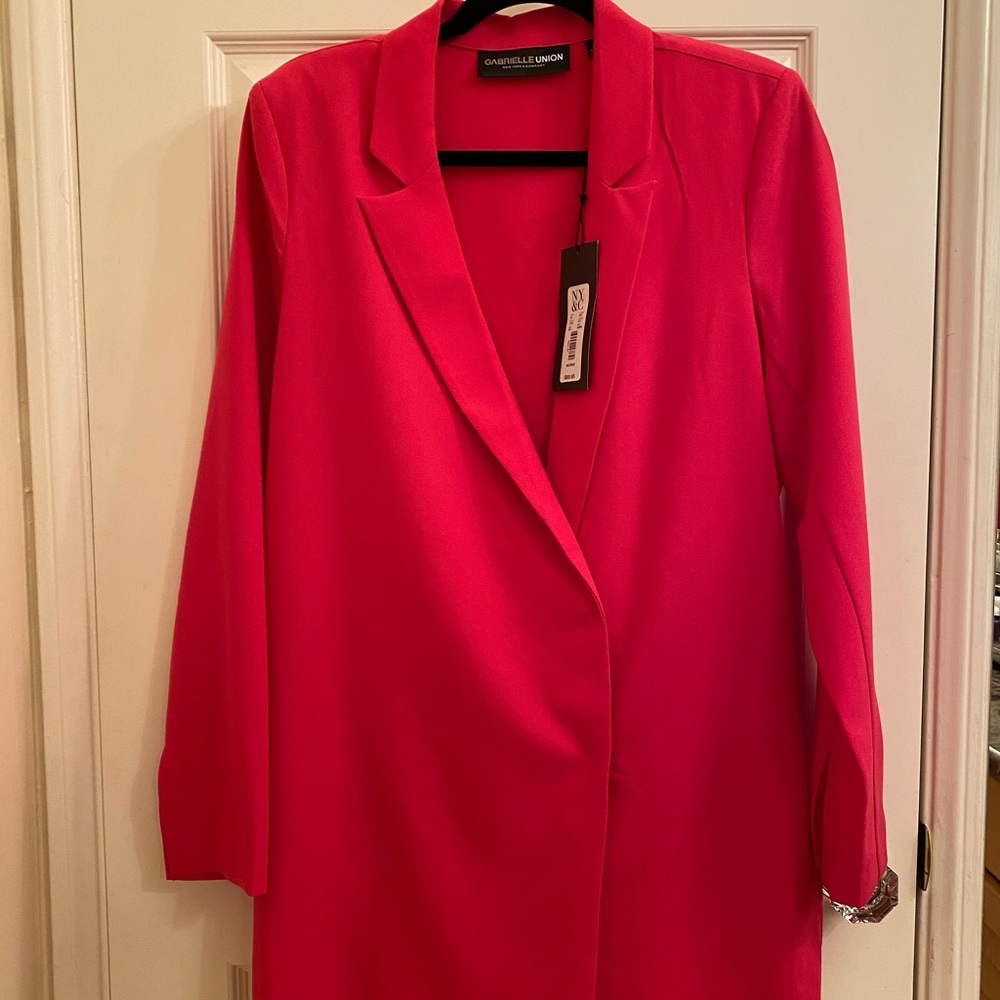 Gabrielle Union Hot pink 2 button Blazer